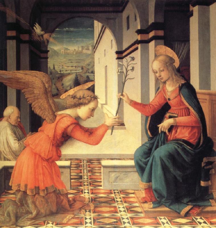 Fra Filippo Lippi The Annunciation with Donor oil painting picture